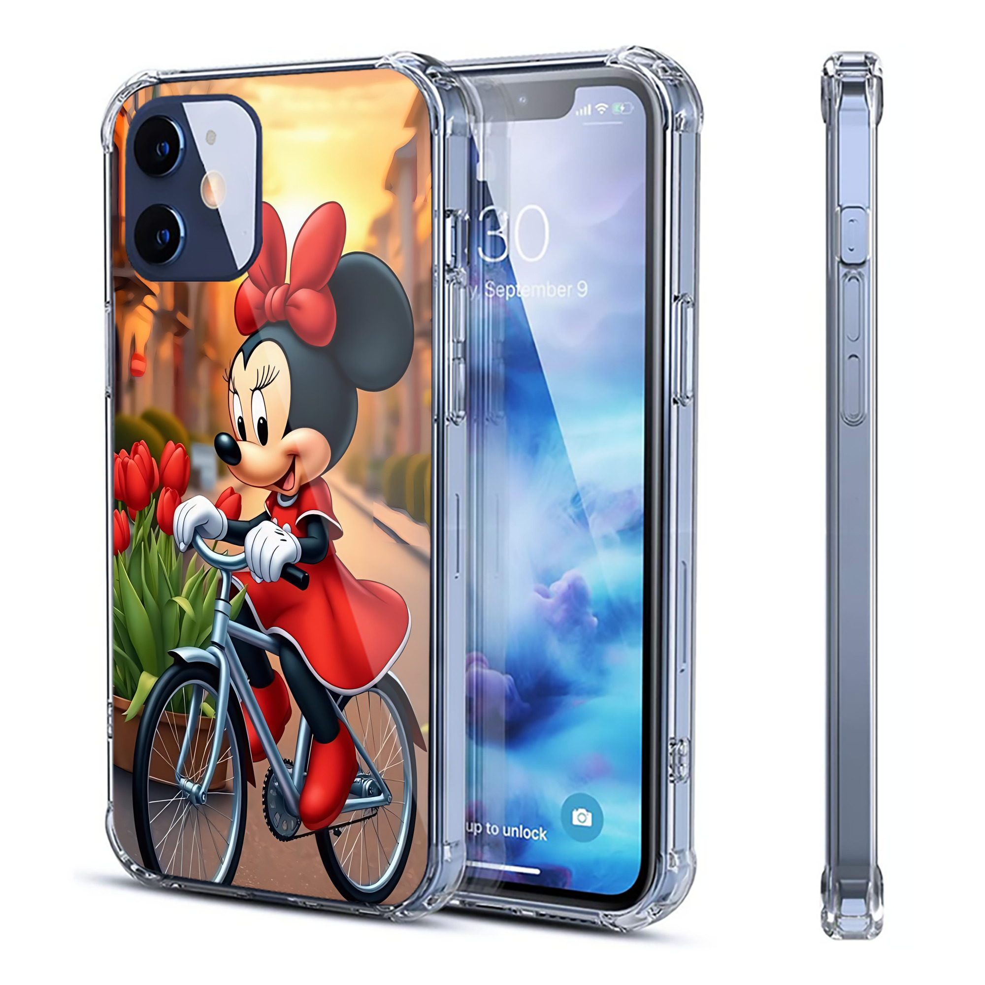 （画像用） ミッキーマウス Mickey Mouse 【iPhone 12シリーズ対応】透明スマホケース（クリアソフトケース）